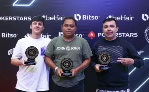 Pódio do PLO Turbo Ko (Foto: Rafael Terra/BSOP)