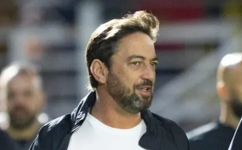 SP - Braganca Paulista - 08/05/2022 - BRASILEIRO A 2022, BRAGANTINO X CORINTHIANS - Duilio Monteiro Alves presidente do Corinthians durante partida contra o Bragantino no estadio Nabi Abi Chedid pelo campeonato Brasileiro A 2022. Foto: Diogo Reis/AGIF