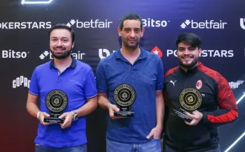 Pódio PLO 5 Cartas (Foto: Rafael Terra/BSOP)