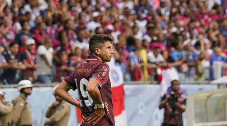 Foto: Renan Oliveira/AGIF - Lucas Mugni fez um dos gols do acesso do Bahia para a Série A