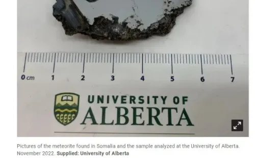Meteorito foi descoberto pela Universidade de Alberta - Foto: Global News