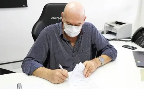 Rueda, presidente do Santos - Foto: PEDRO ERNESTO GUERRA AZEVEDO/Santos FC