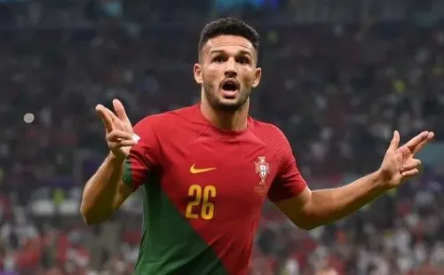 Foto: Justin Setterfield/Getty Images - Gonçalo Ramos fez um hat-trick contra a Suíça