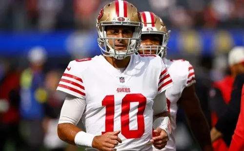 Jimmy G liderava o ataque do 49ers. Créditos: Ronald Martinez/Getty Images