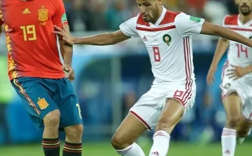 Peter Lous/Soccrates/Getty Images – Marrocos enfrentando a Espanha na Copa do Mundo em 2018