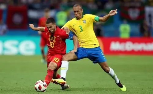 Photo by Catherine Ivill/Getty Images - Renato Augusto perdeu uma clara chance no final e o Brasil foi derrotado por 2 x 1