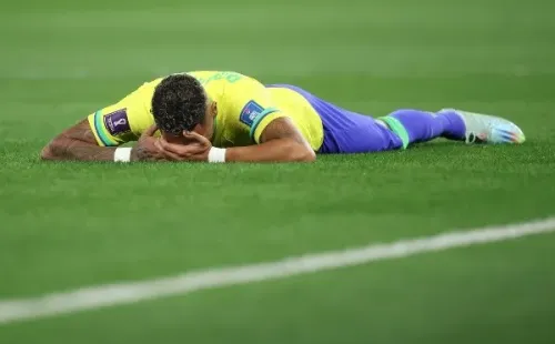 Photo by Alex Grimm/Getty Image - Jogadores da Seleção Brasileira se mostraram muito abalados com a eliminação