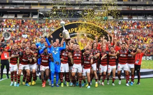 Buda Mendes/Getty Images/ Flamengo campeão da Libertadores em 2022.