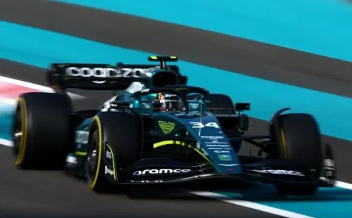Drugovich testou um dos carros da Aston Martin em Abu Dhabi. Créditos: Bryn Lennon/Getty Images