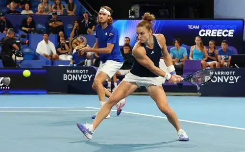 Sakkari e Tsitsipas garantiram a vitória da Grécia contra a Croácia. Créditos: Paul Kane/Getty Images