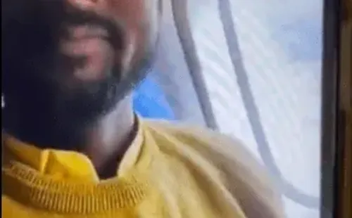 Sonu Jaiswal momentos antes da queda - Foto: Twitter @@manishtv9