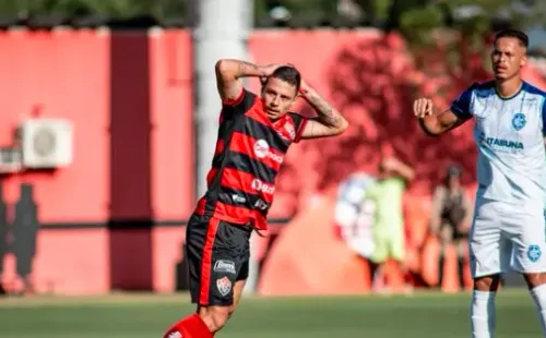 Foto: Pietro Carpi/Divulgação EC Vitória - Rafinha fez o único gol do Vitória contra o Itabuna