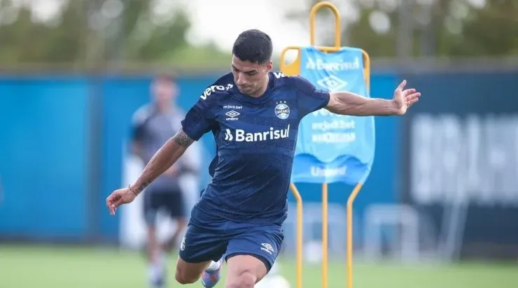 Foto: Lucas Uebel/Grêmio FCBA - Suárez se preparando para enfrentar o Caxias.
