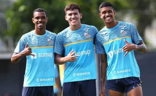 Foto: Pedro Ernesto Guerra Azevedo/Santos FC – Lucas Barbosa e Lucas Pires devem jogar de titulares contra o Ituano