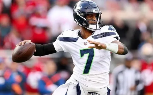 Smith nos playoffs contra o 49ers. Créditos: Ezra Shaw/Getty Images