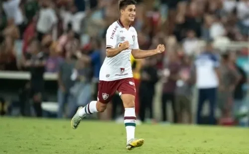 Foto: (Jorge Rodrigues/AGIF) - Gabriel Pirani marcou o gol do título do Fluminense sobre o Flamengo na Taça Guanabara