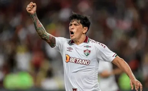 RJ - Rio de Janeiro - 08/03/2023 - CARIOCA 2023, FLAMENGO X FLUMINENSE - German Cano jogador do Fluminense durante partida contra o Flamengo no estadio Maracana pelo campeonato Carioca 2023. Foto: Thiago Ribeiro/AGIF