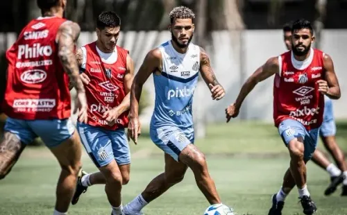 Foto:Raul Baretta/ Santos FC – Santos vem treinando no CT Rei Pelé