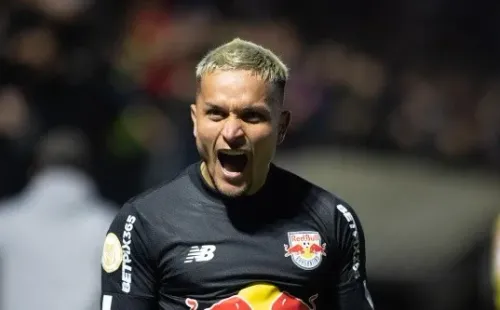 SP - Braganca Paulista - 03/09/2022 - BRASILEIRO A 2022, BRAGANTINO X PALMEIRAS - Artur jogador do Bragantino comemora seu gol durante partida contra o Palmeiras no estadio Nabi Abi Chedid pelo campeonato Brasileiro A 2022. Foto: Diogo Reis/AGIF