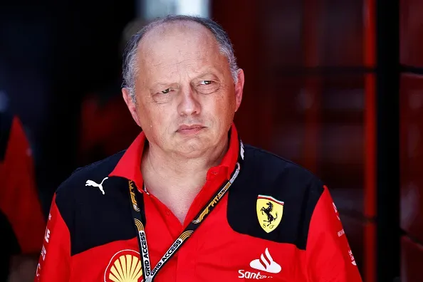 Vasseur, chefe da Ferrari. Créditos: Chris Graythen/Getty Images