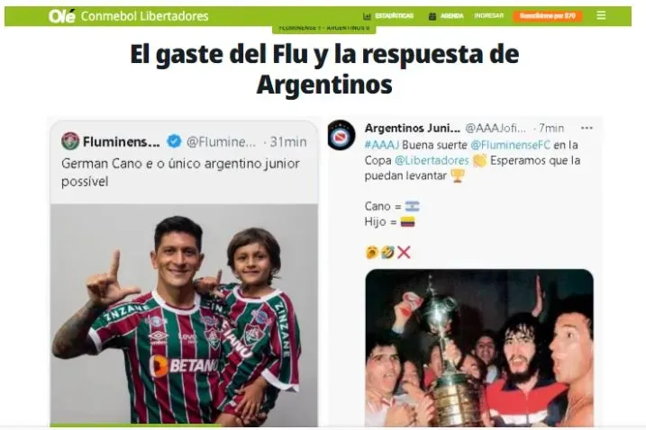Imprensa argentina destacou as provocações entre as equipes