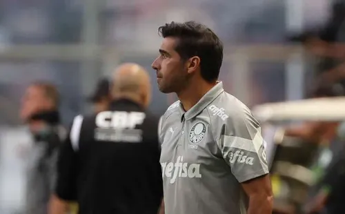 Treinador Abel Ferreira durante o confronto do Palmeiras contra o América-MG. FOTO: Cesar Greco/Palmeiras