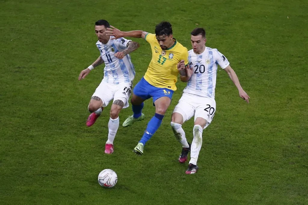Brasil enfrentando a Argentina no Maracanã pela final da Copa América de 2021. Foto: Wagner Meier/Getty Images.