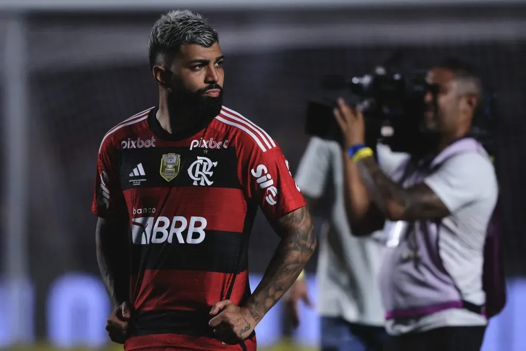 Gabi jogador do Flamengo em partida válida pela Copa do Brasil. Foto: Ettore Chiereguini/AGIF