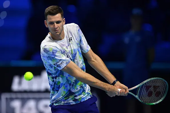 Alternate, Hubert Hurkacz entrou no Finals apenas para cumprir tabela. Foto: Getty Images