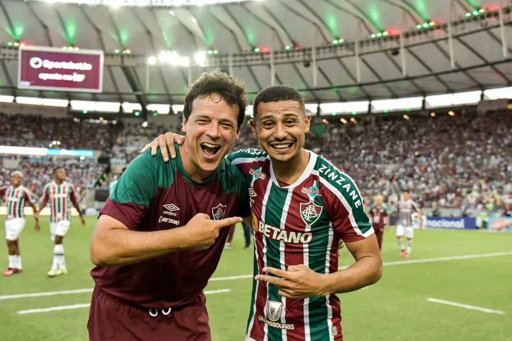 André e Fernando Diniz pelo Fluminense. Foto: Thiago Ribeiro/AGIF