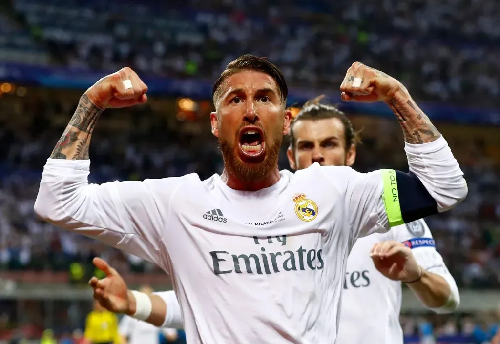 Sergio Ramos pelo Real Madrid.  (Photo by Clive Rose/Getty Images)