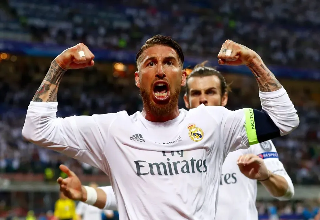 Sergio Ramos pelo Real Madrid. (Photo by Clive Rose/Getty Images)