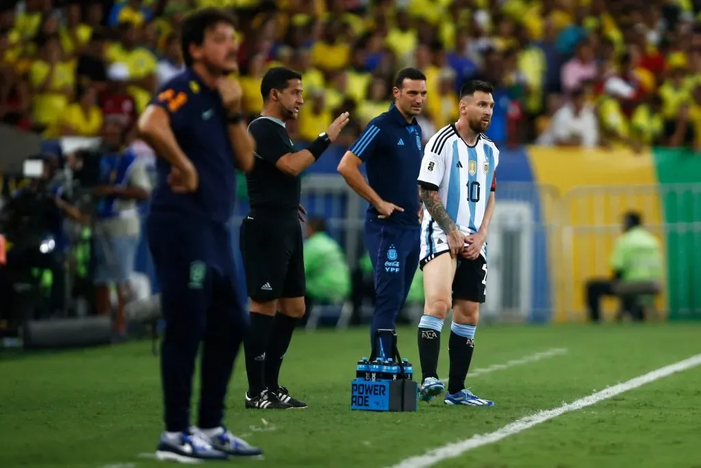 Messi não atuou 100% fisicamente. Foto: Wagner Meier/Getty Images,
