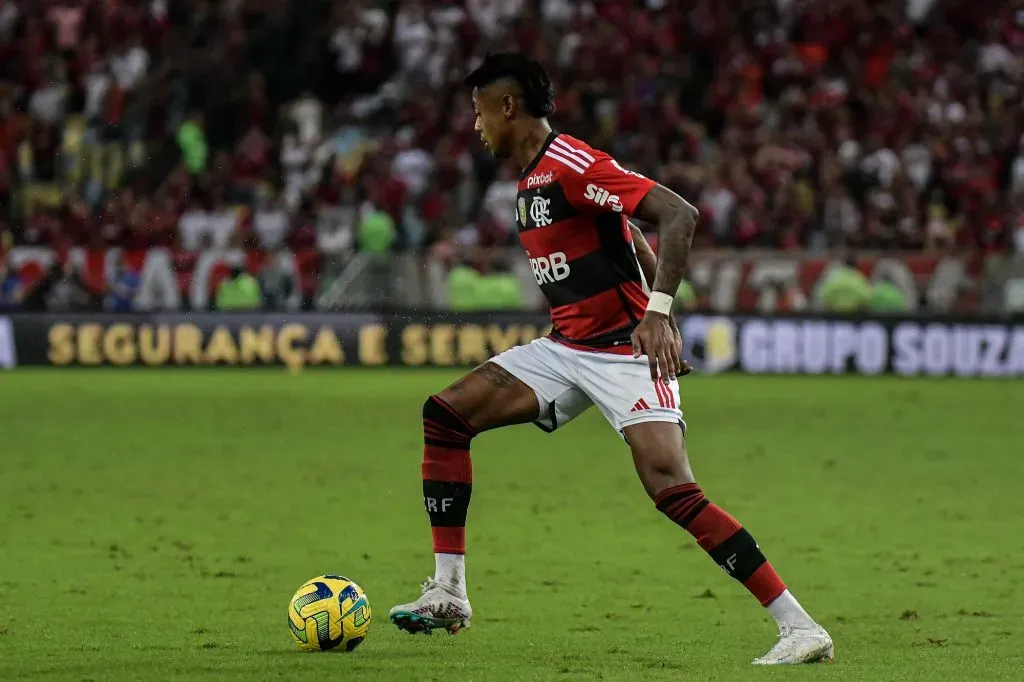 Bruno Henrique jogador do Flamengo durante partida pela Copa do Brasil 2023. Foto: Thiago Ribeiro/AGIF