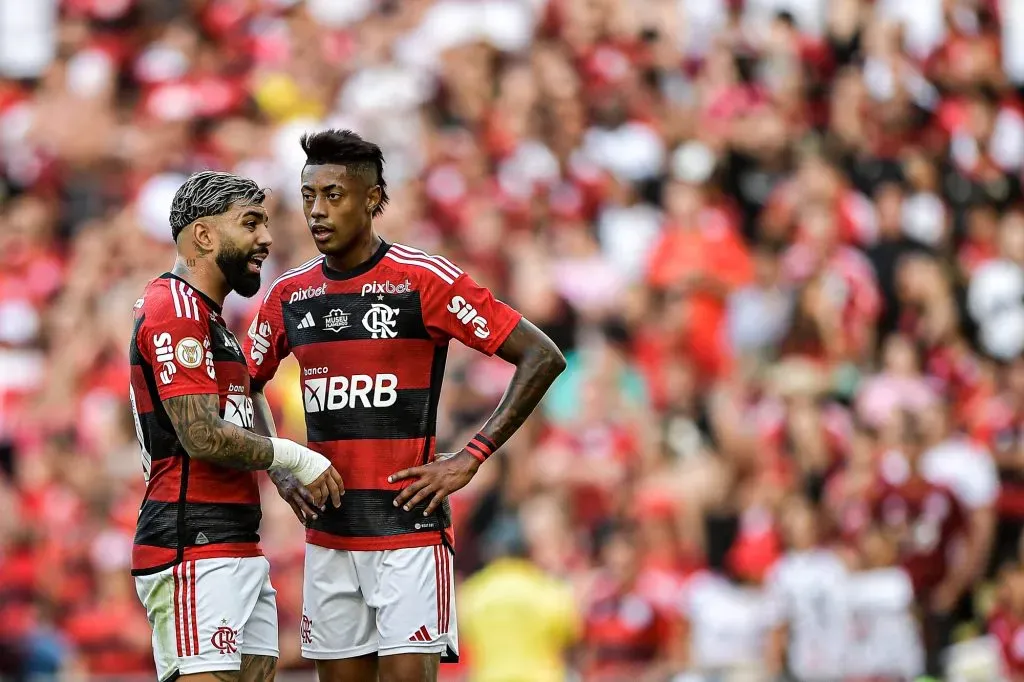 Gabigol, Bruno Henrique. Foto: Thiago Ribeiro/AGIF