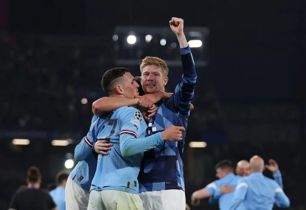 De Bruyne em partida da UEFA Champions League. (Photo by Catherine Ivill/Getty Images)