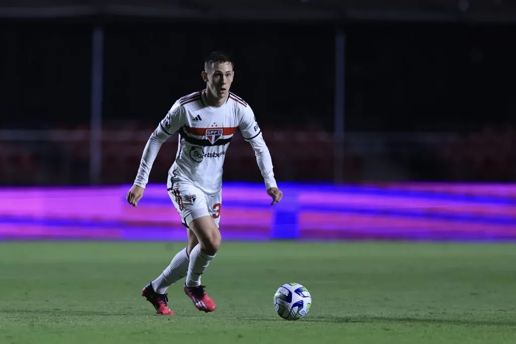 SP – SAO PAULO – 22/04/2023 – BRASILEIRO A 2023, SAO PAULO X AMERICA-MG – Patryck jogador do Sao Paulo durante partida contra o America-MG no estadio Morumbi pelo campeonato BRASILEIRO A 2023. Foto: Marcello Zambrana/AGIF