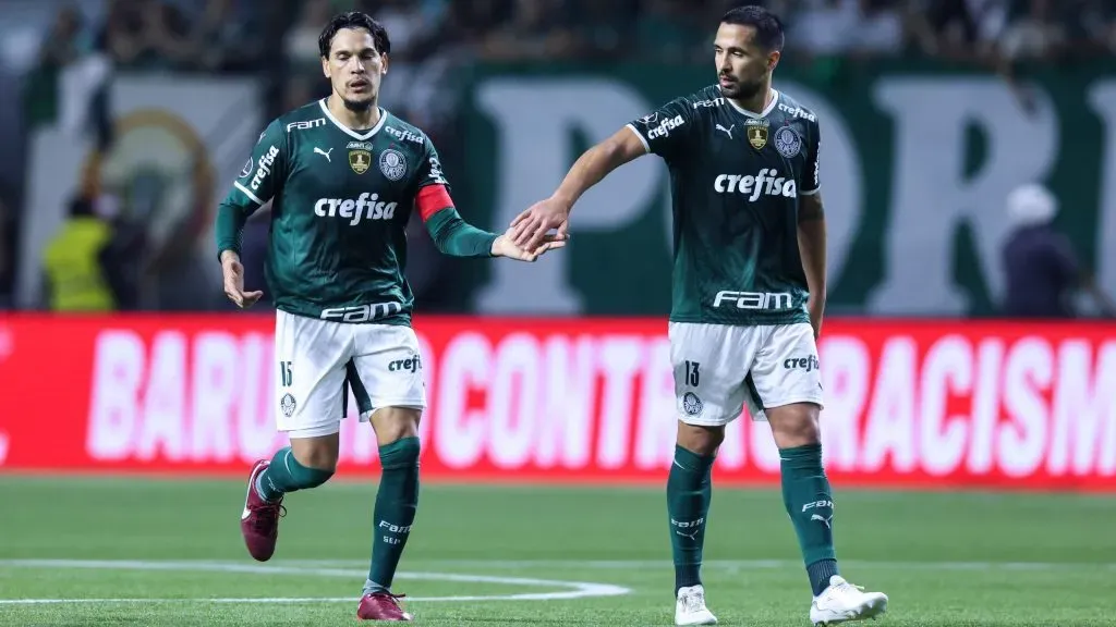 Gustavo Gómez e Luan no Palmeiras