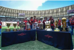 Homenagem Rodrigo Caio. Foto: Redes Sociais Flamengo.