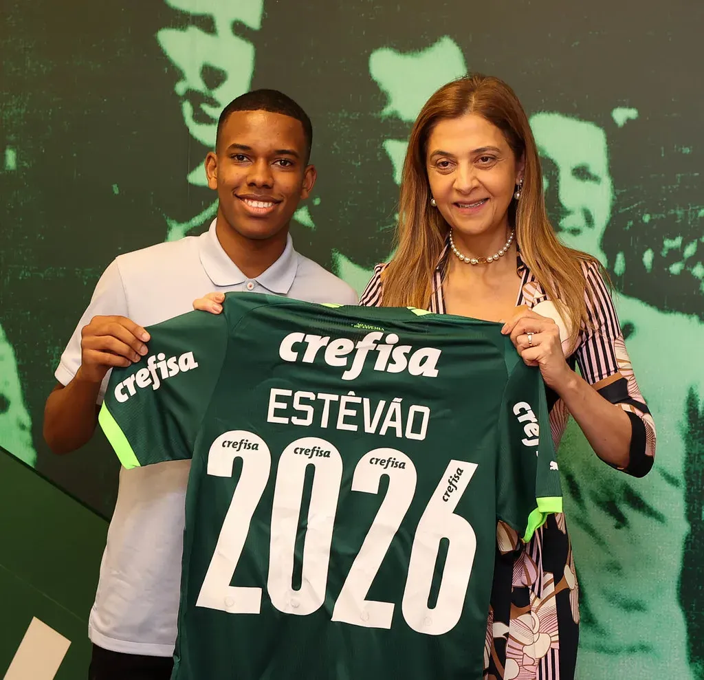 Estevão, do Palmeiras. Foto: Cesar Greco/Palmeiras
