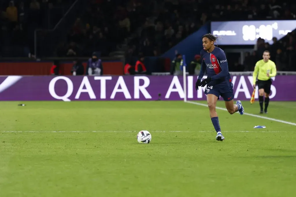 Foto: Catherine Steenkeste/Getty Images for Qatar Airways – Barcola discutiu com Marquinhos