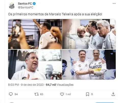 Marcelo Teixeira – Foto: Reprodução Santos FC