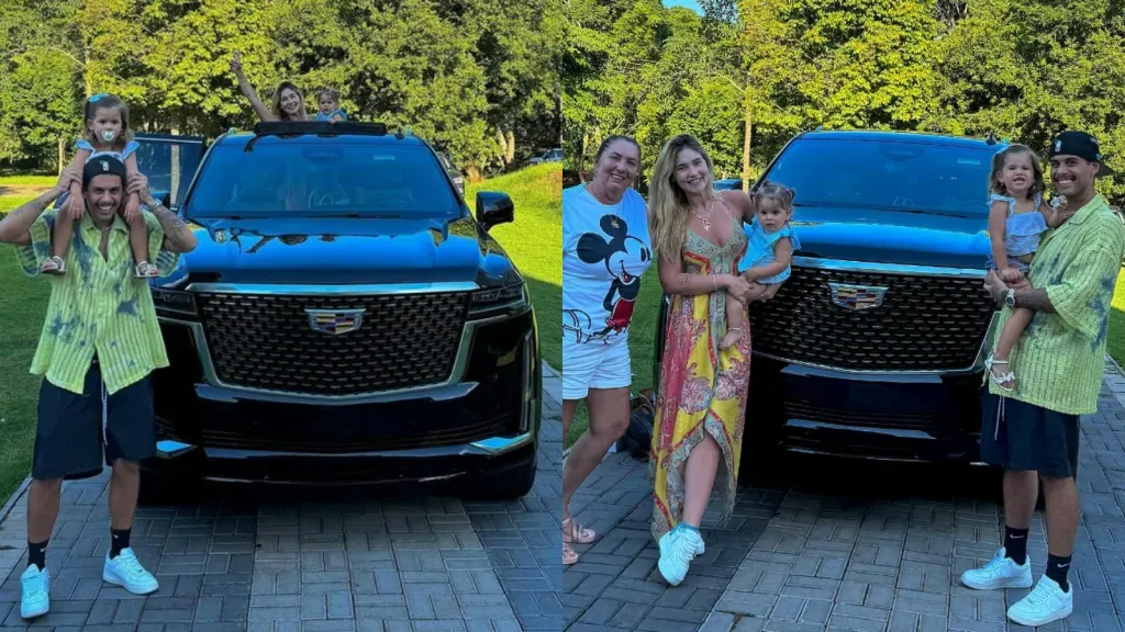 Zé Felipe, Virginia e família com novo carro de R$ 2 milhões – Foto: Instagram/Reprodução