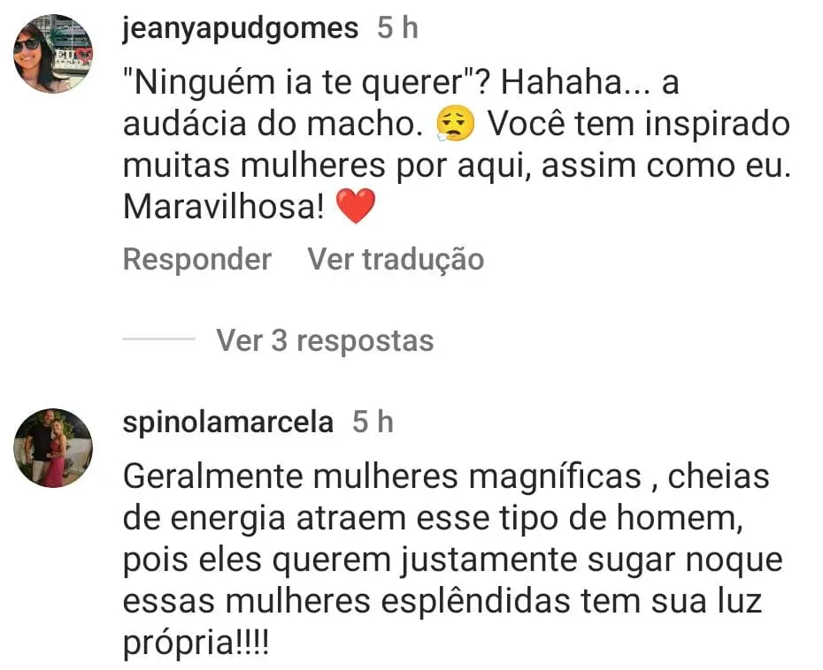 Instagram/Jeanya e Istagram/Spinola Marcela