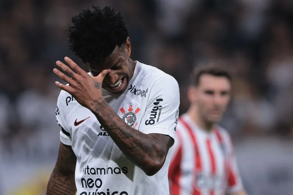 SP – SAO PAULO – 22/08/2023 – COPA SUL-AMERICANA 2023, CORINTHIANS X ESTUDIANTES – Gil jogador do Corinthians durante partida contra o Estudiantes no estadio Arena Corinthians pelo campeonato Copa Sul-Americana 2023. Foto: Ettore Chiereguini/AGIF