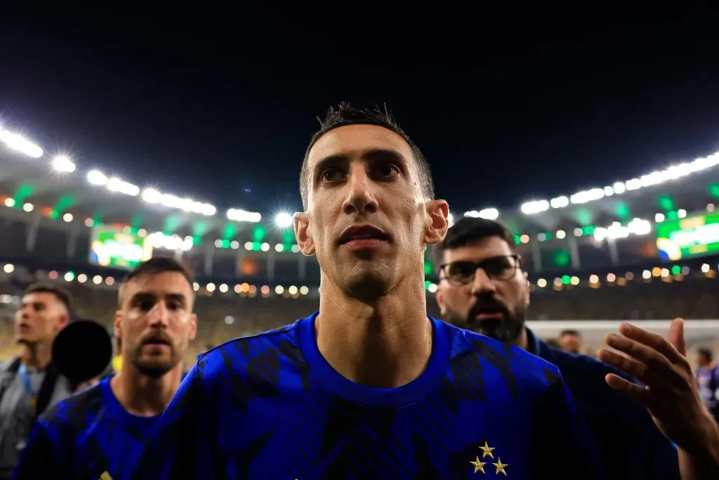 Di María pela Argentina em duelo contra o Brasil – Foto: Buda Mendes/Getty Images