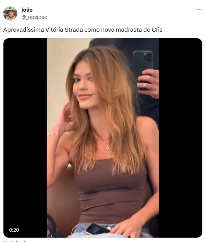 Web comemora possível romance de Vitória Strada e Boca Rosa