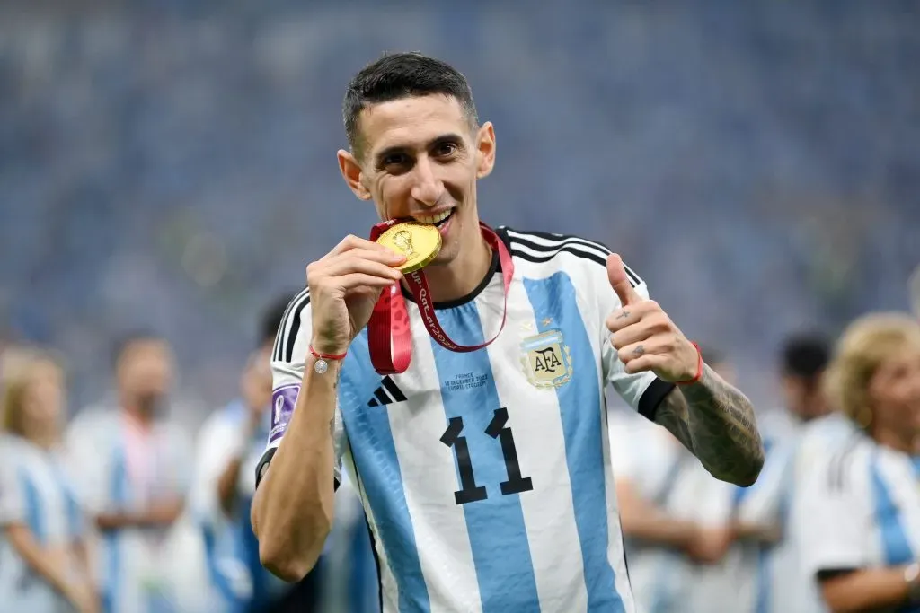 Di María, campeão do Mundo pela Seleção Argentina – Foto: Dan Mullan/Getty Images)