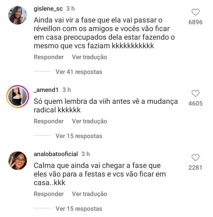 Comentários internautas - Foto: Instagram Viih Tube