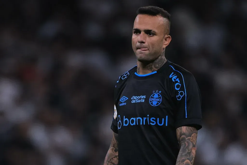 Luan jogador do Gremio durante partida contra o Corinthians no estadio Arena Corinthians pelo campeonato Brasileiro A 2023. Ettore Chiereguini/AGIF